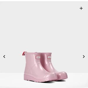 Pink Iridescence Hunter rain boots